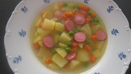Mrkvovo-hrášková polévka s kari