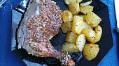 Pečené kuře s bazalkovonivovou krustou, Dobrou chu!