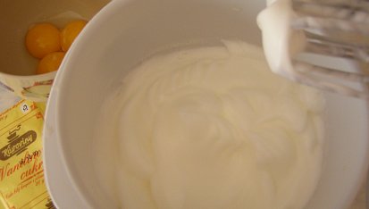 Piškotová roláda, příprava těsta