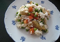 Rýžový salát se žampiony