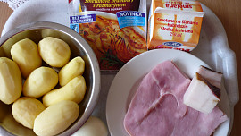Smetanové brambory s rozmarýnem a šunkou