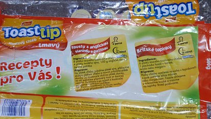 Tousty s anglickou slaninou a pažitkou, Recept na obalu chleba