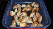Vepřové kousky s medem a pečenými brambory, Pečené brambory