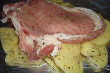 Brambory a maso