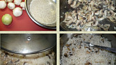 Žampionová rýže, postup