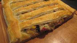 Zeleninový závin z listového těsta