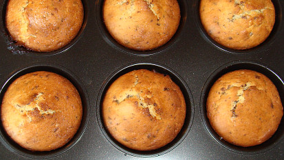 Čokoládové muffiny s burskými oříšky, Právě upečeno