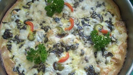 Houbová pizza