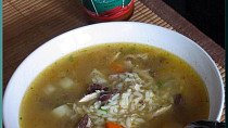 Kuřecí chilli polévka s rýží