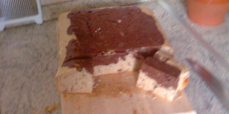 Mramorový dort (Urobil so štvorcový - nebola forma)