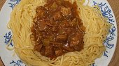 Nudle s krkovicí a cuketou, nudle s krkovicí a cuketou