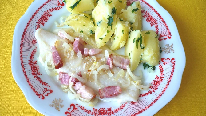 Platýs na slanině