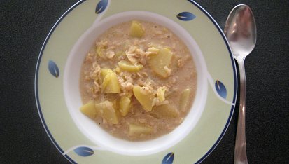 Pórková polévka s vločkami