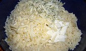 Rizoto s Mazzarellou a nivou (gorgonzolou)