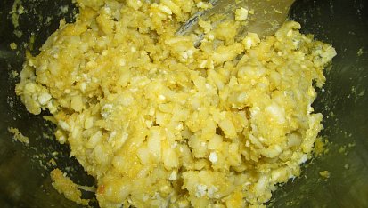 Sýrové krokety, Hmota připravena ke smažení