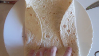 Tortilla s vejci, Postup balení 1