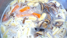 Vločková polévka s houbami