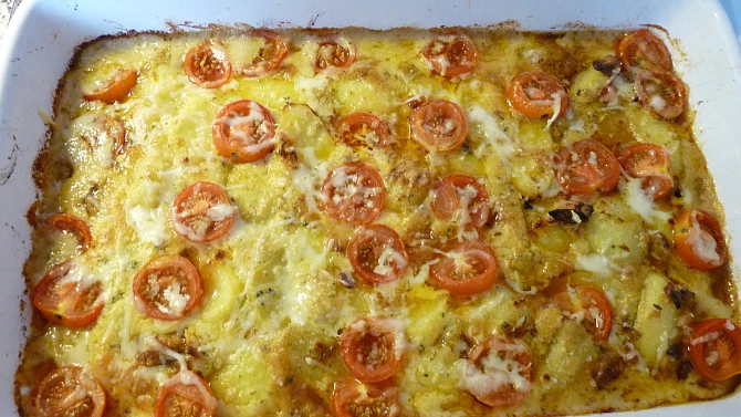 Zapečené krůtí s paprikami a bramborem, Hotovo