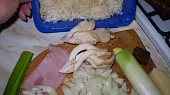 Celerovo-hlívová polévka, ingredience...