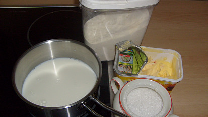 Krupicová kaše z hrubé mouky