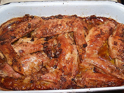 Krůtí křidélka pečená, krůtí křídla pečená