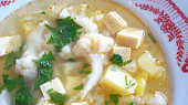 Květáková polévka s tofu