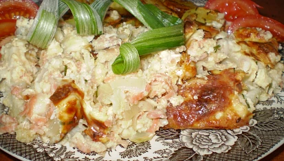 Můj zapékaný květák ve hřbetu, detail...