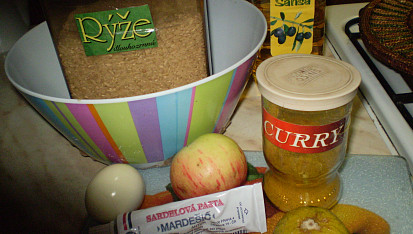 Orientální rýžový salát, ingredience...