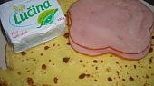 Palačinky se šunkou a lučinou