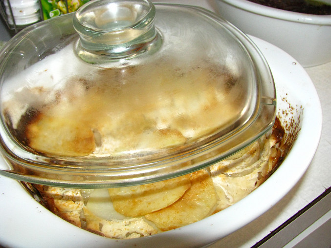 Plněný biftek se smetanovými brambory