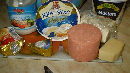 Pomazánka mnoha chutí, ingredience...