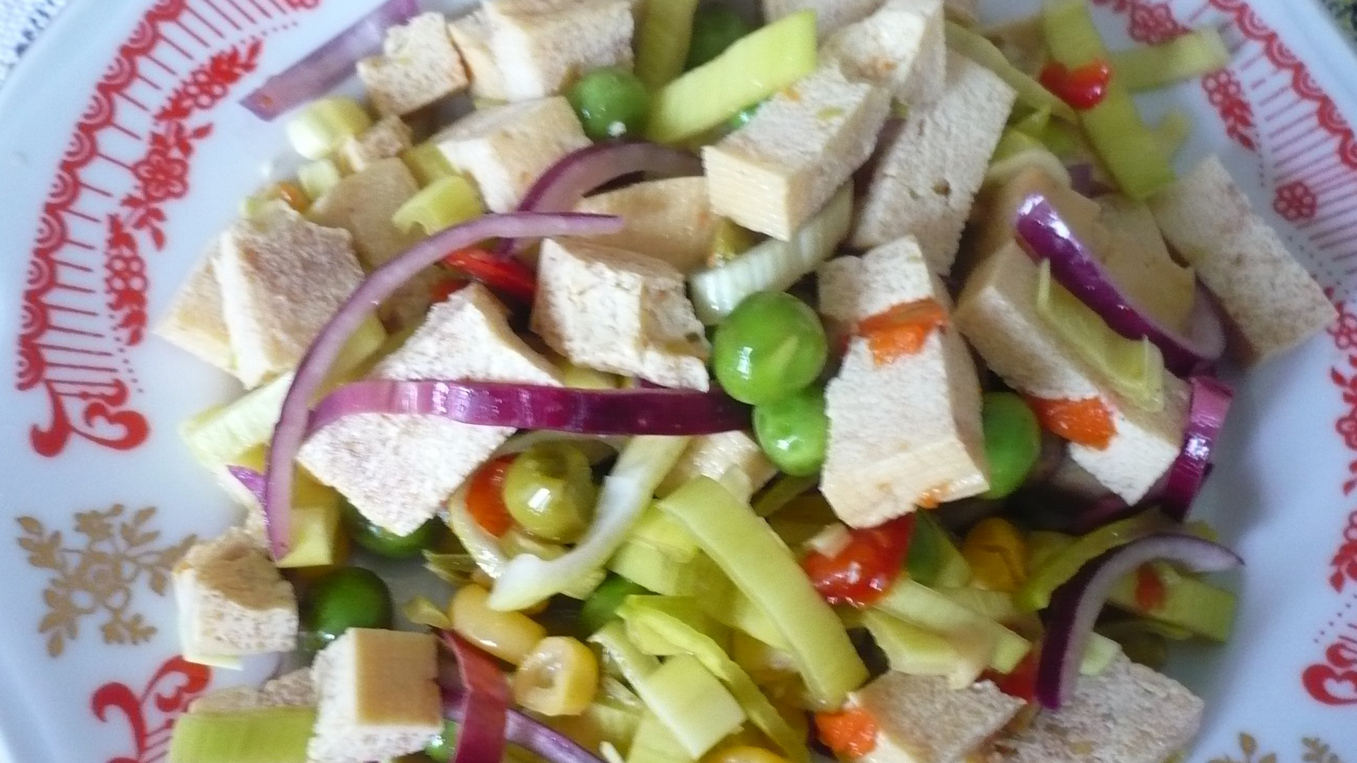 Pórkový salát s tofu