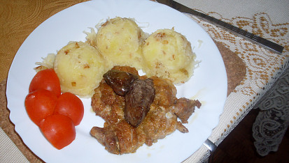 Přírodní stehenní řízek s játry