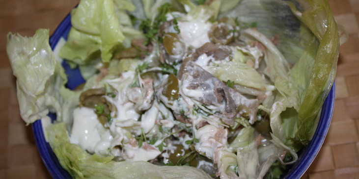 Řeřichový salát s lososwm