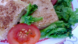 Smažené tofu v sezamu