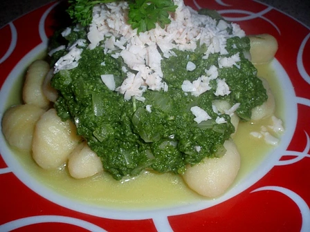 Gnocchi se sýrovým špenátem