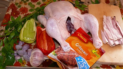 Grilované kuře, ingredience