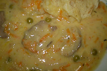 Jazyk na smetaně-detail