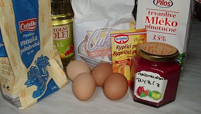 Kokosové řezy, suroviny na piškot