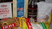 Kokosové řezy, suroviny na krém