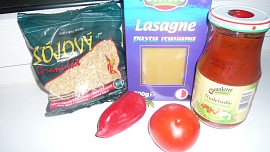 Lasagne se sójovým masem