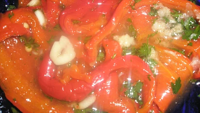 Marinovaná pečená paprika