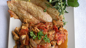 Pečený Pangasius s houbovým ragú / dietni