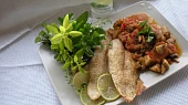 Pečený Pangasius s houbovým ragú / dietni