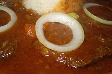 Pikantní  hovězí ragů-detail