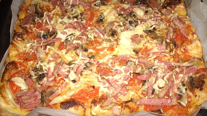 Pizza z listového těsta