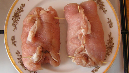Plněné vepřové kotlety s bylinkami, Zabaleno