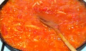 Rajčatovo-těstovinová večeře-rychlá, Směs na začátku dušení