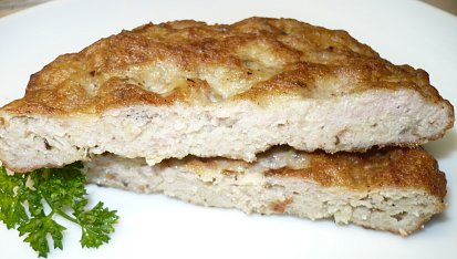 Šlehané biftečky, Biftečky na řezu.