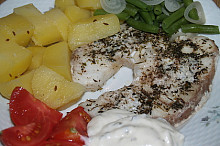 žraločí steak s oblohou